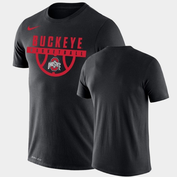 Ohio State Buckeyes Men's Drop Legend Performance Black College Basketball T-Shirt 2404WMBV8